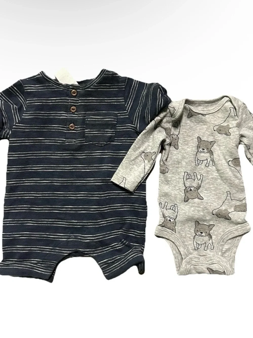 Baby Long Sleeve Short Sleeve Bodysuits Pants Animals Size Preemie